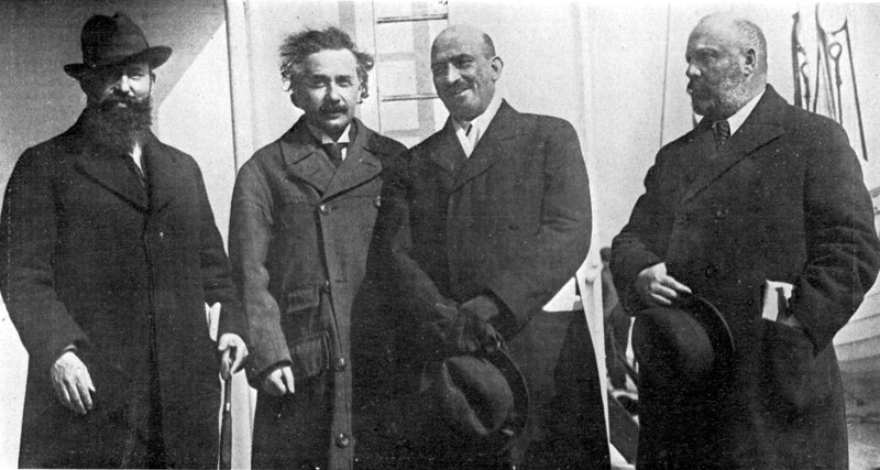 Einstein with Zionist leaders in New York in 1921