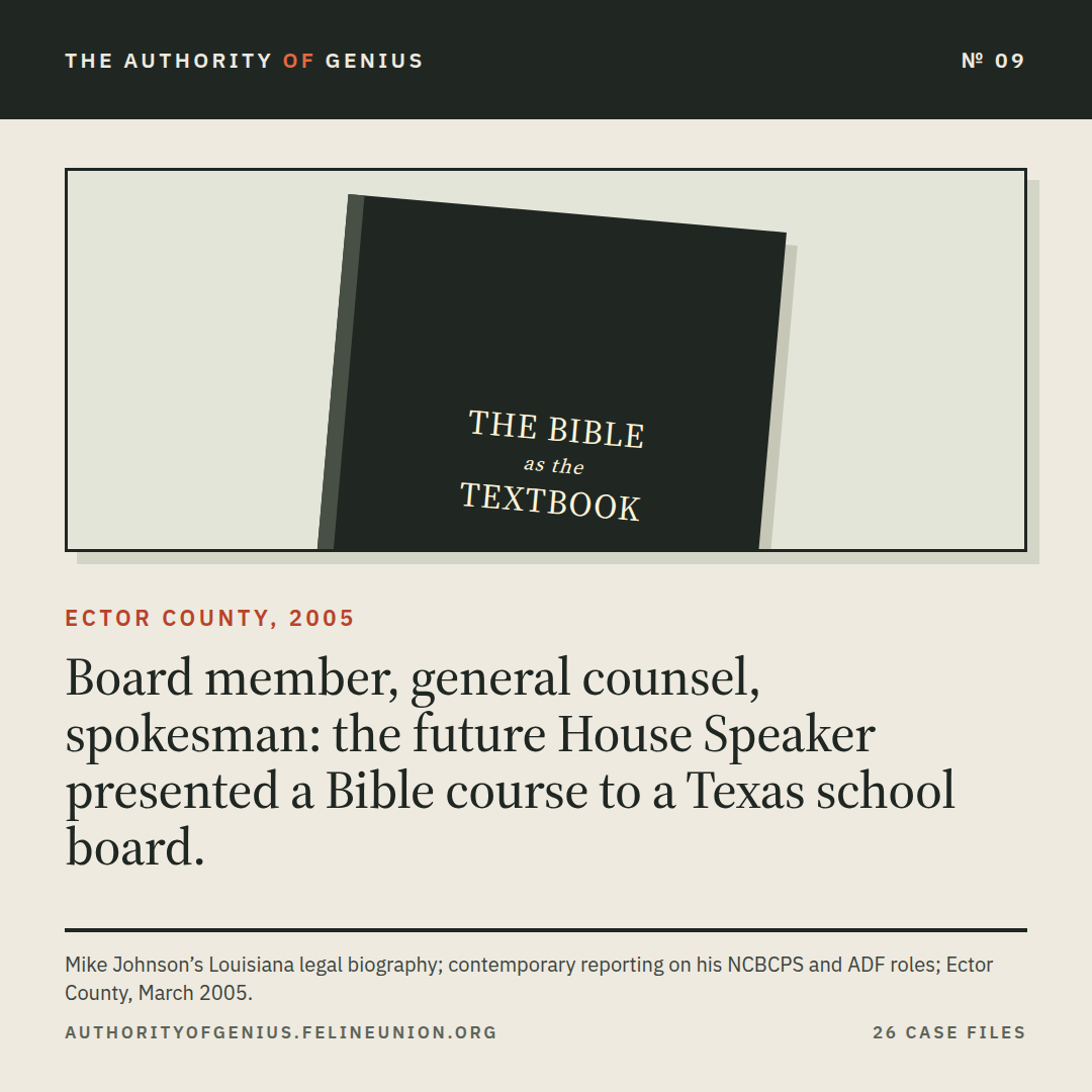 A conceptual drawing of a dark book titled The Bible as the Textbook. Not a reproduction of a published cover.